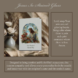 Cartão Jesus em Vidro Colorido de Empatia
