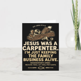 Cartão Jesus Era Um Carpinteiro Mantendo O Negócio Da Fam