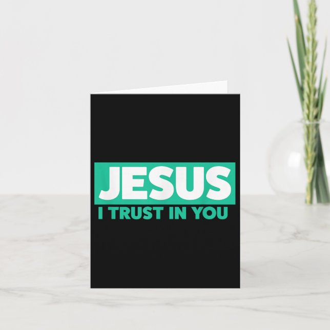 Cartão Jesus, Eu Confio Em Você (Frente)