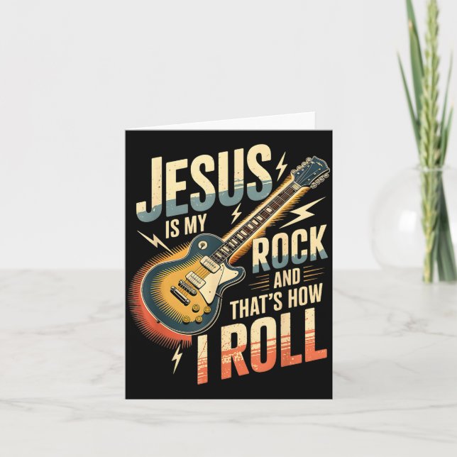 Cartão Jesus Is My Rock And That Is How I Roll Christian  (Frente)