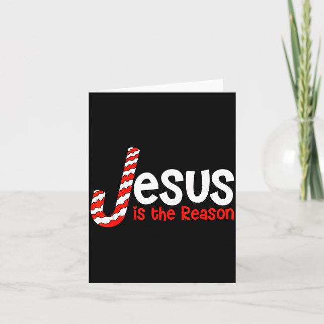 Cartão Jesus Is The Reason For The Season Bible Merry Chr (Frente)