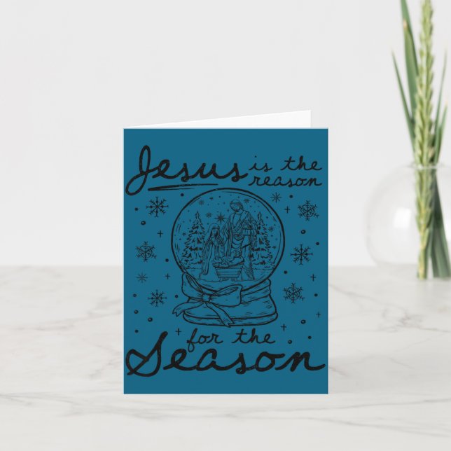 Cartão Jesus Is The Reason For The Season Christmas Nativ (Frente)