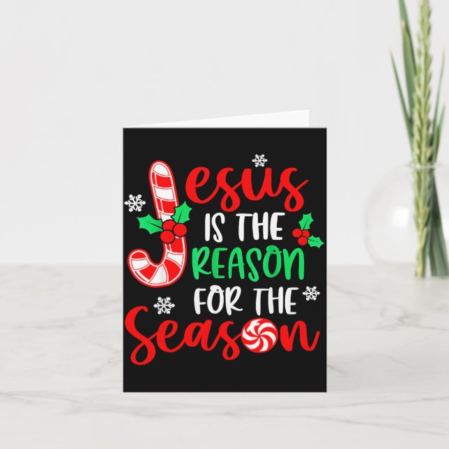 Cartão Jesus Is The Reason For The Season Christmas Xmas  (Frente)
