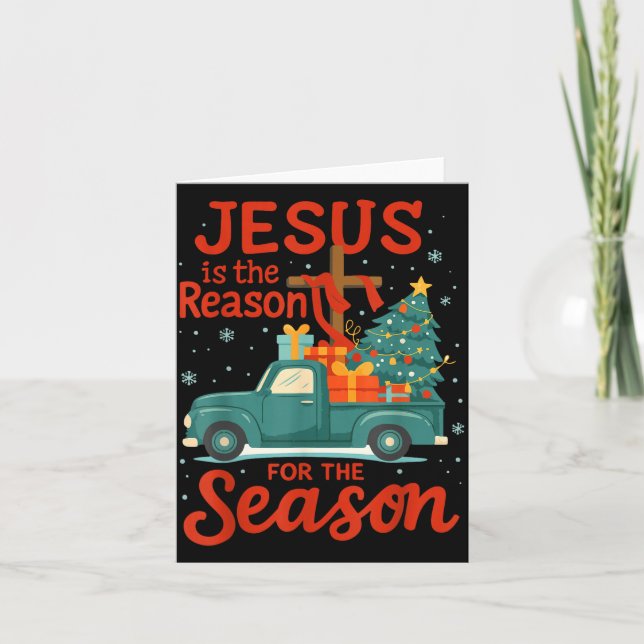 Cartão Jesus Is The Reason For The Season Pajamas Kids Ch (Frente)