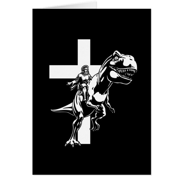 Cartão Jesus jurássico (Frente)