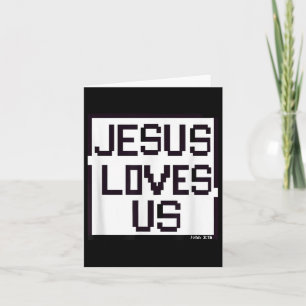 Cartão Jesus me ama a nós, fé cristã Jesus Beli