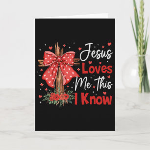 Cartão Jesus Me Ama, Isso Eu Sei Deus Religioso Cristão