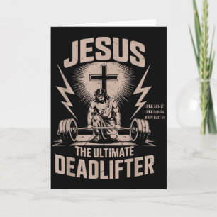 Cartão Jesus O Levantador de Peso Defunto Definitivo Cami