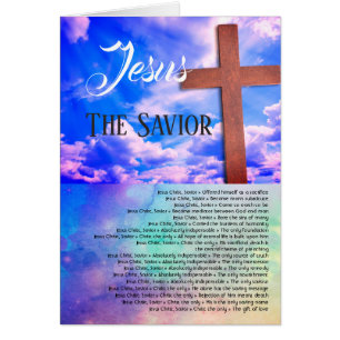 Cartão Jesus, o Salvador, Bela Carta Cristã