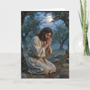 Cartão Jesus orando