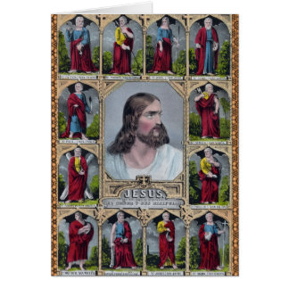 Cartão Jesus & os 12 apóstolos