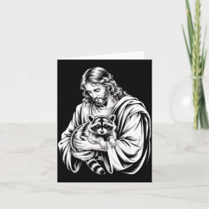 Cartão Jesus Panda de Lixo Guaxinim Guaxinim Animais R