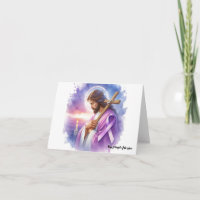 Jesus Personalizado com Simpatia de Friso Roxo