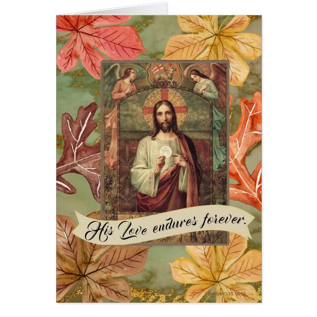 Cartão Jesus que guardara o anfitrião do Eucaristia com (Frente)