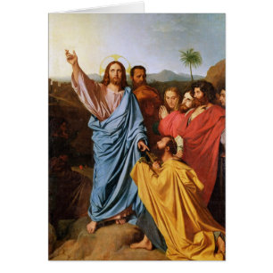 Cartão Jesus que retorna as chaves a St Peter, 1820