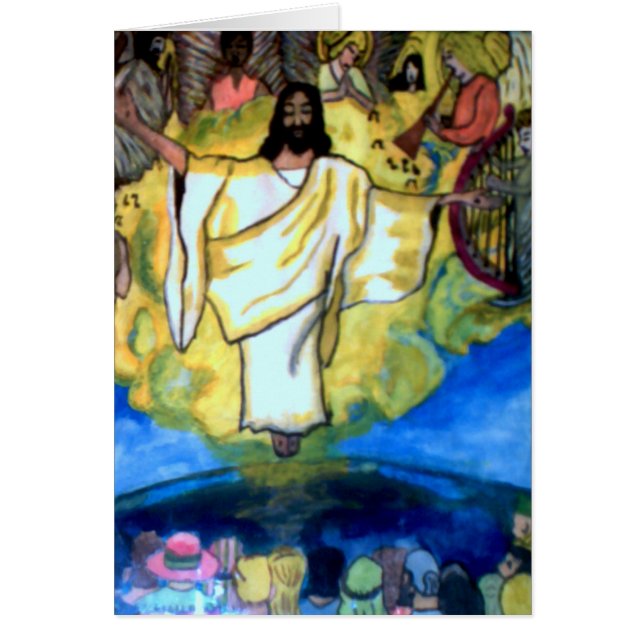 CARTÃO JESUS RESSEGIU FELIZ PÁSCOA (Frente)