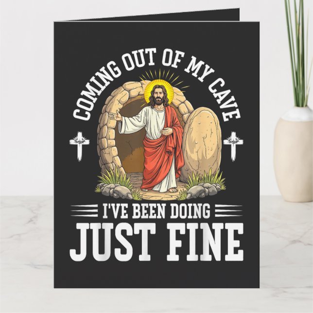 Cartão Jesus Saindo Da Minha Caverna (Frente)