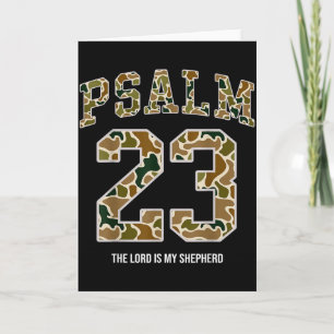 Cartão Jesus Salmo 23 O Senhor É Meu Pastor Camuflagem Cr