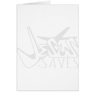 CARTÃO JESUS SALVA GRAFITE