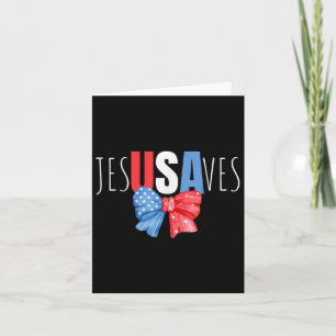 Cartão Jesus Salva Jesusaves dos Estados Unidos Bandeira