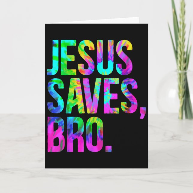 Cartão Jesus Saves Bro, Christian Religious Faith Believe (Frente)