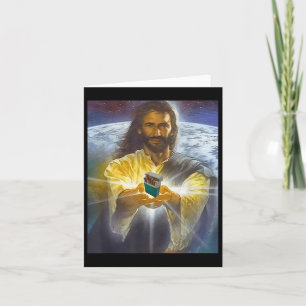 Cartão Jesus Segurando Cigarros, Jesus Engraçado