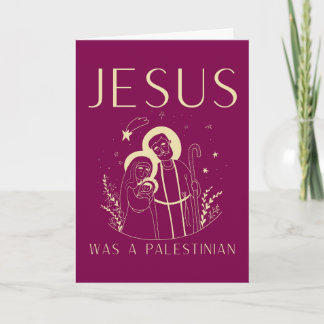 Cartão Jesus Was A Palestinian Christmas Card Christian