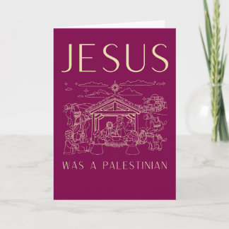 Cartão Jesus Was A Palestinian Christmas Card Christian