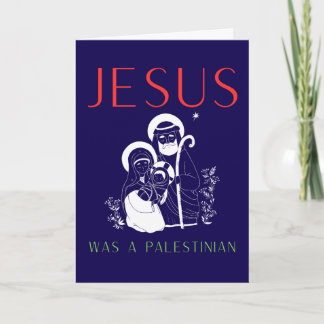 Cartão Jesus Was A Palestinian Christmas Card Christian