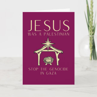 Cartão Jesus Was Palestinian Christmas Gaza Human Rights