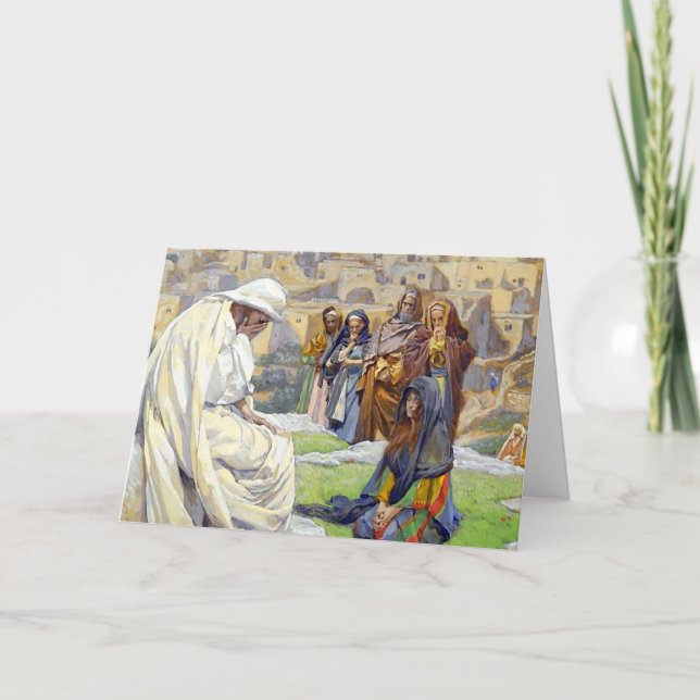 Cartão Jesus Wept Sympathy Greeting Card (Frente)