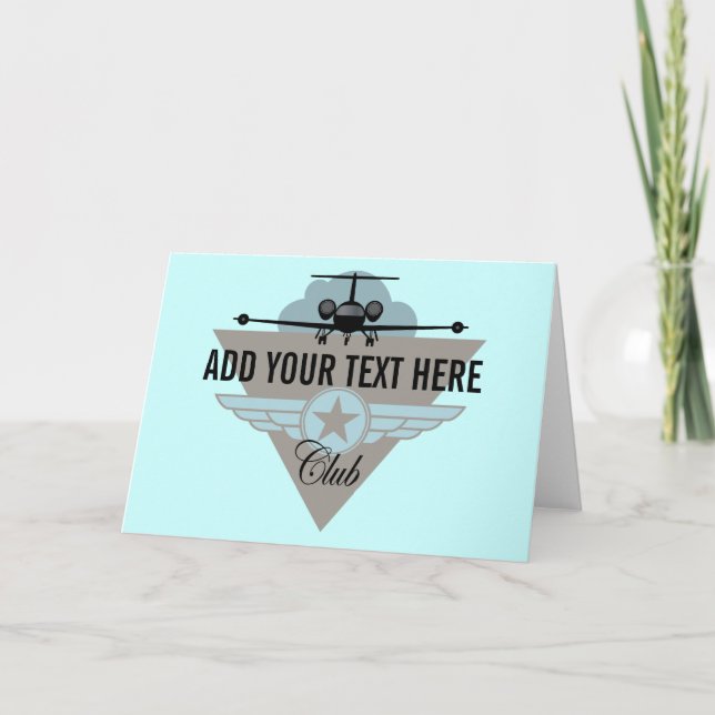 Cartão Jet Airplane Wing Club (Frente)