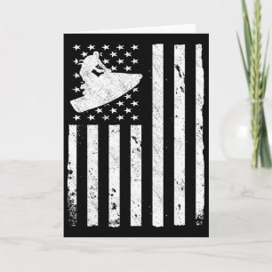 Cartão Jet Ski Bandeira Americana Dos EUA Jetski 