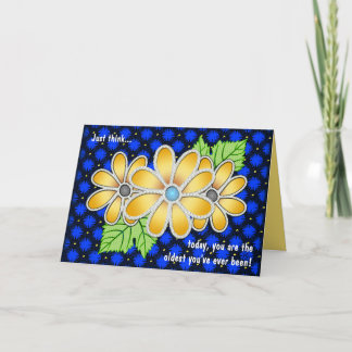 Cartão Jeweled Daisy (Cartão de Aniversário)