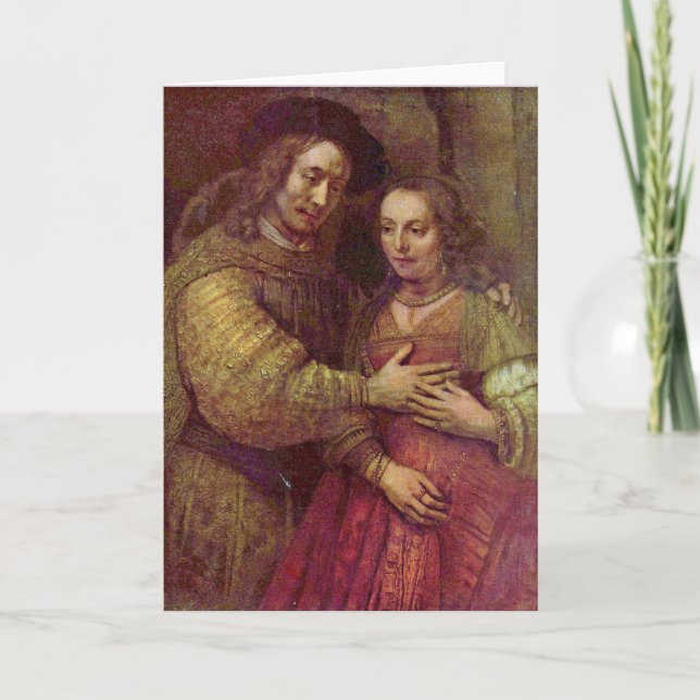 Cartão Jewish Bride Detail By Rembrandt Van Rijn (Frente)