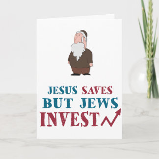 Cartão Jews Invest - Jewish finance humor