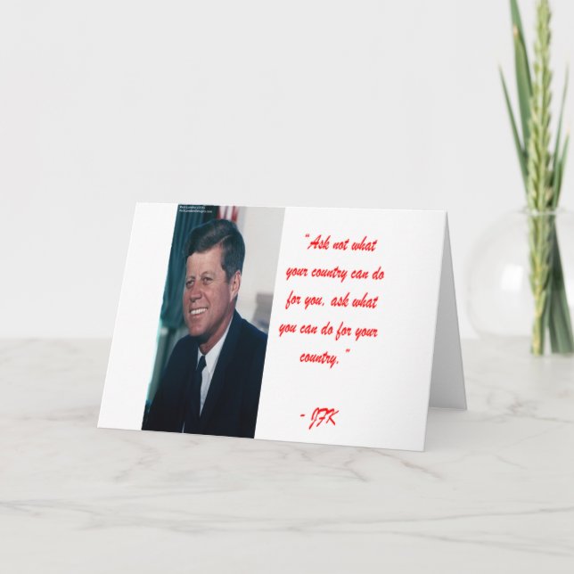Cartão JFK & Citação do "Peçam Não" (Frente)
