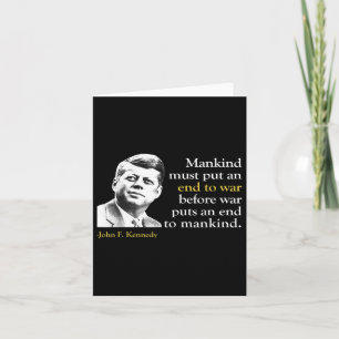 Cartão Jfk John F Kennedy Presidente Fim da Citação da Gu