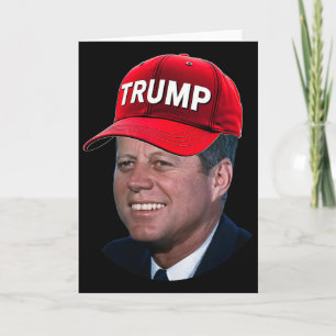 Cartão Jfk Usando Chapéu De Trump Engraçado John F Kenned