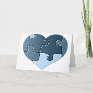 Cartão Jigsaw Heart Greeting Cards