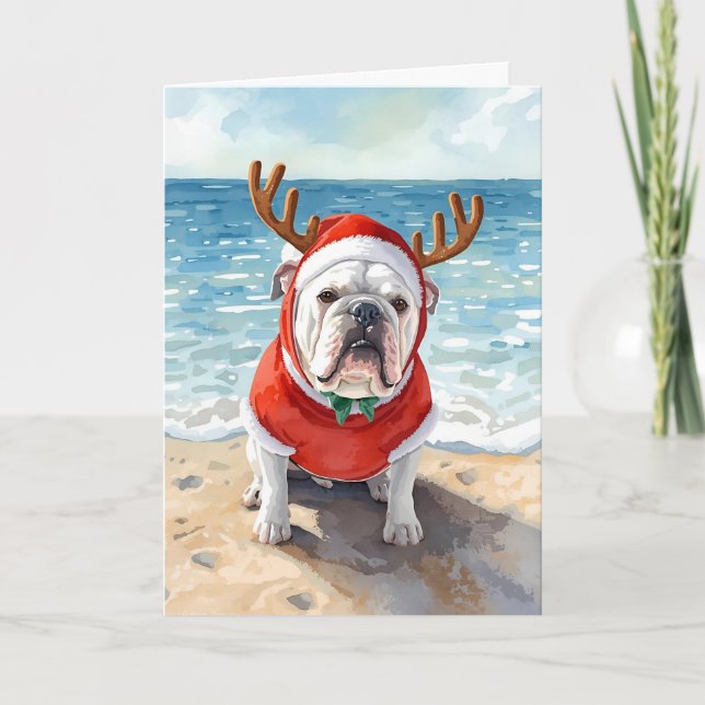 Cartão Jingle All Waves - Bulldog Beach Christmas (Frente)
