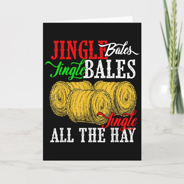Cartão Jingle Bales Jingle Bales Jingle All The Hay Farm  (Frente)