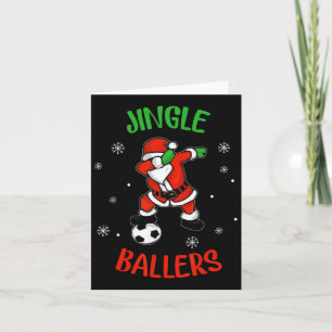 Cartão Jingle Ballers Futebol de Papais noeis de Natal