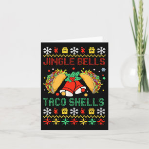 Cartão Jingle Bells Taco Concha Família Engraçada Ug