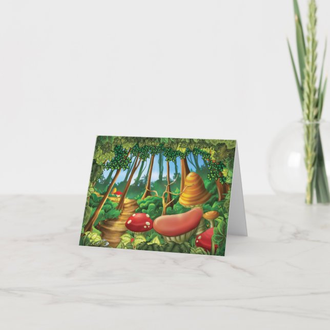 Cartão Jingle Jingle Little Gnome Forest Note Card (Frente)
