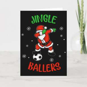 Cartão Jingle Llers Futebol De Natal Pé Do Papai Noel