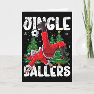 Cartão Jingle Llers Pé de Santa Natal Futebol Xadrez _