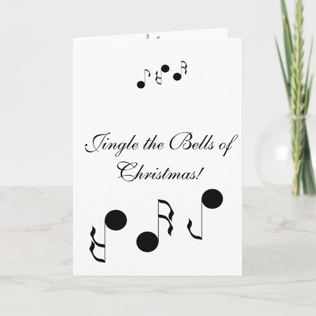 Cartão Jingle the Bells of Christmas Joyful Fun Holidays (Frente)