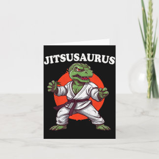 Cartão Jitsusaurus Engraçado Jiu Jitsu Trex MMA Brasileir