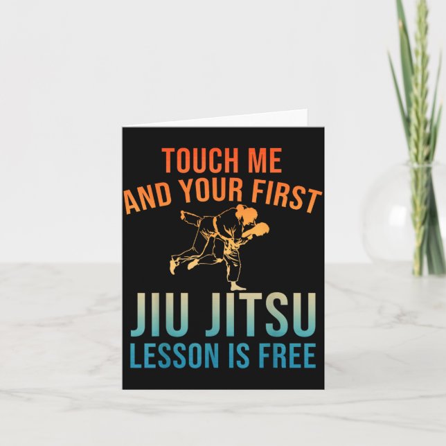 Cartão Jiu Jitsu Art For Men Women Brazilian Jujitsu Bjj  (Frente)